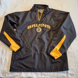 Boston Bruins Reebok men's size Medium light weight spring pullover jacket, VGUC